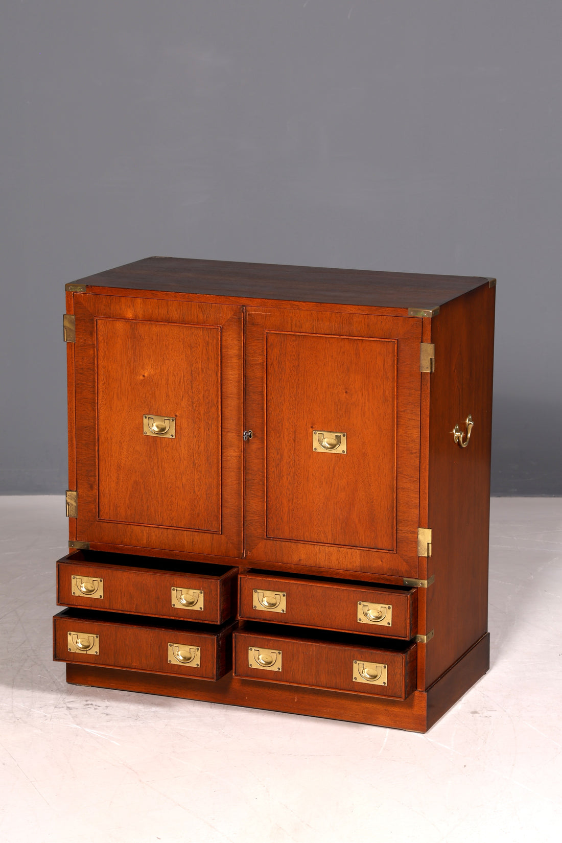 Wunderschöne Maritime Kommode Englisch Vertiko Military Chest Antik Schrank Hifi Schrank