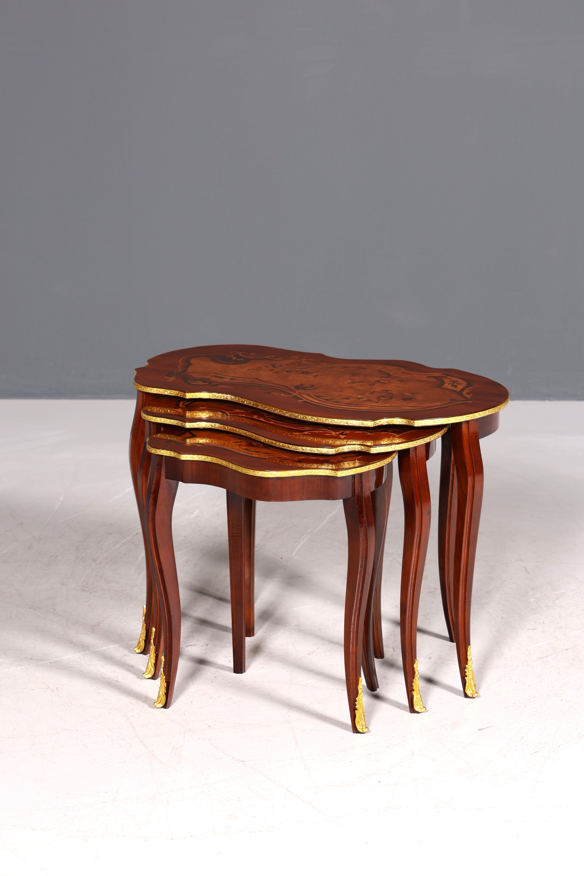 Traumhaftes Beistelltisch Set 3er Satz Barock Antik Barock Stil Tisch Set