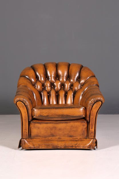 G150 Finish cm Stilvoller Original Chesterfield Sessel Englischer Armlehnsessel Englisch Herrensessel (Kopie 2)