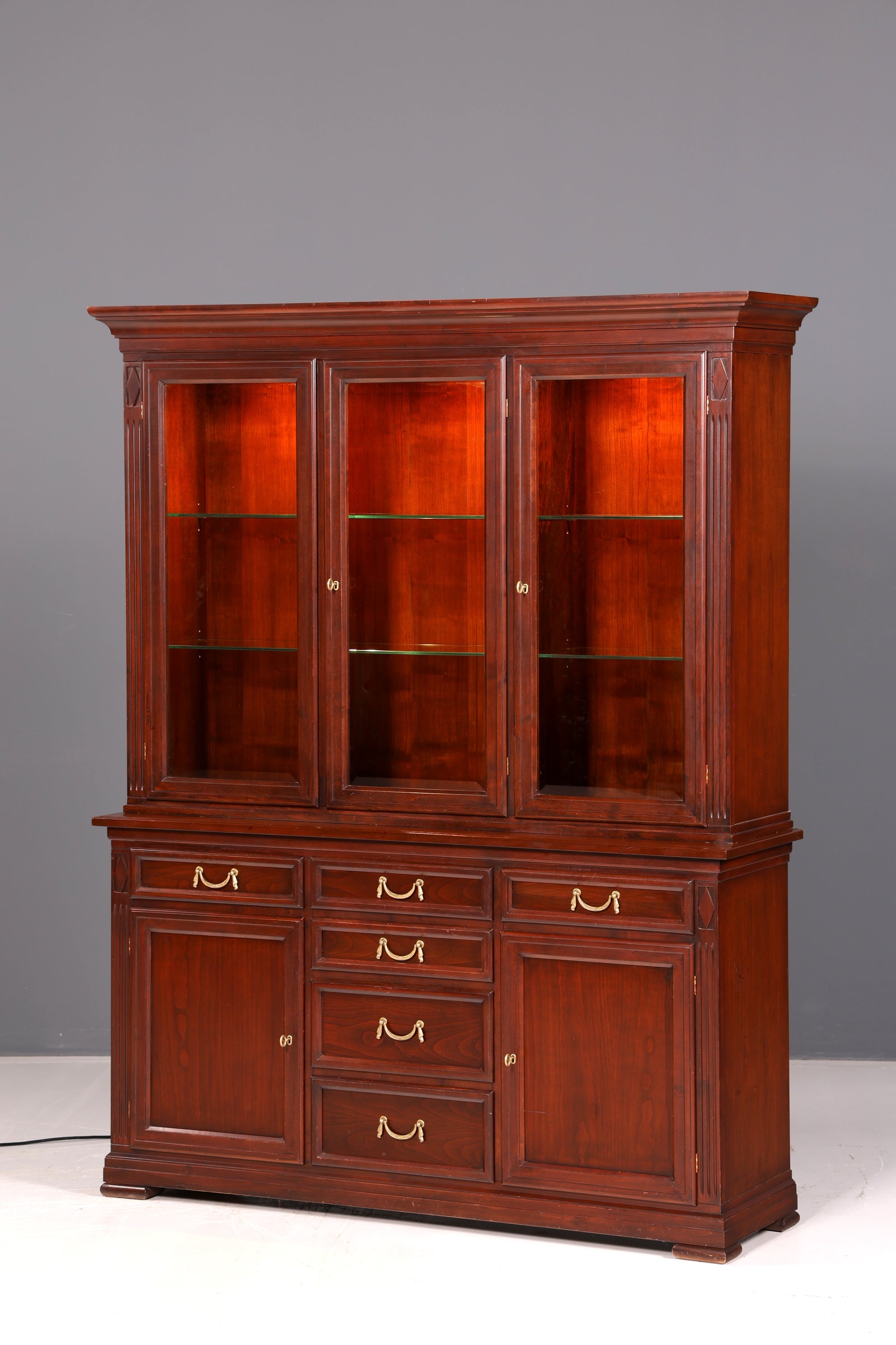 Beautiful original Selva display cabinet, Villa Borghese, antique style, solid wood, buffet cabinet, bookcase