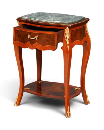 Traumhafter Louis XV Beistelltisch Barock Stil Ablagetisch Marmor Kommode Telefontisch