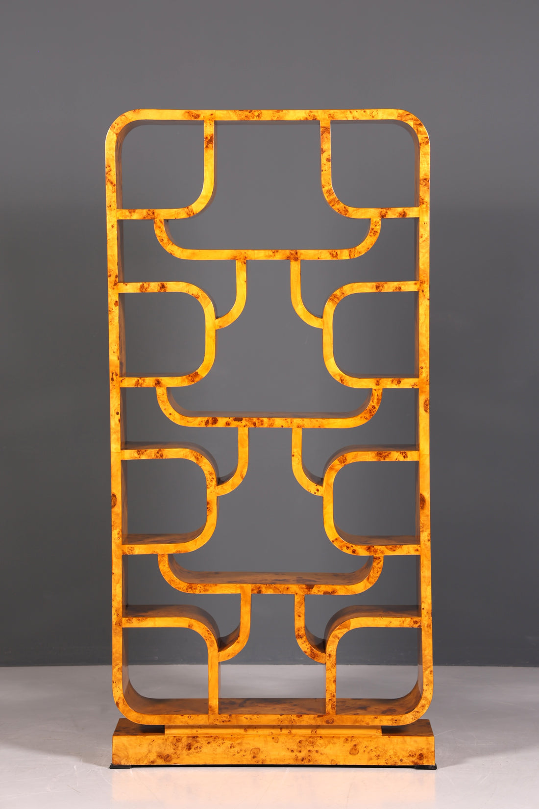 Impressive Ludvik Volak style bookcase, birch, Art Deco style, luxury furniture, cult library, room divider