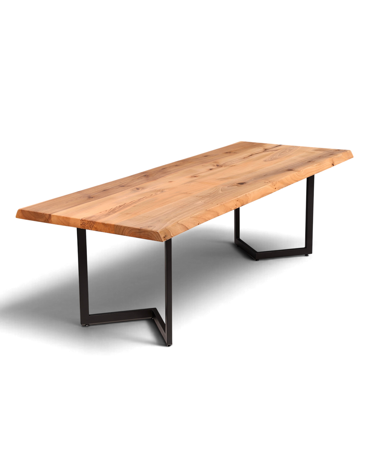 Traumhafter Nussbaum Tisch 260cm-95cm Esszimmer Tisch Baumkanten Platte Massiv Holz Küchentisch