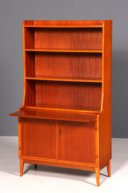 Wunderschöner Mid Century Schrank Bücherregal Vintage Sekretär Highboard Holz Regal