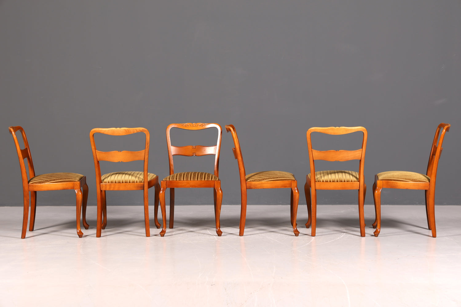 G367 Finish 6x Wunderschöne Chippendale Stühle Barock Stil Stuhlset Polsterstuhl Set Küchenstühle Esszimmer Stühle (Kopie)