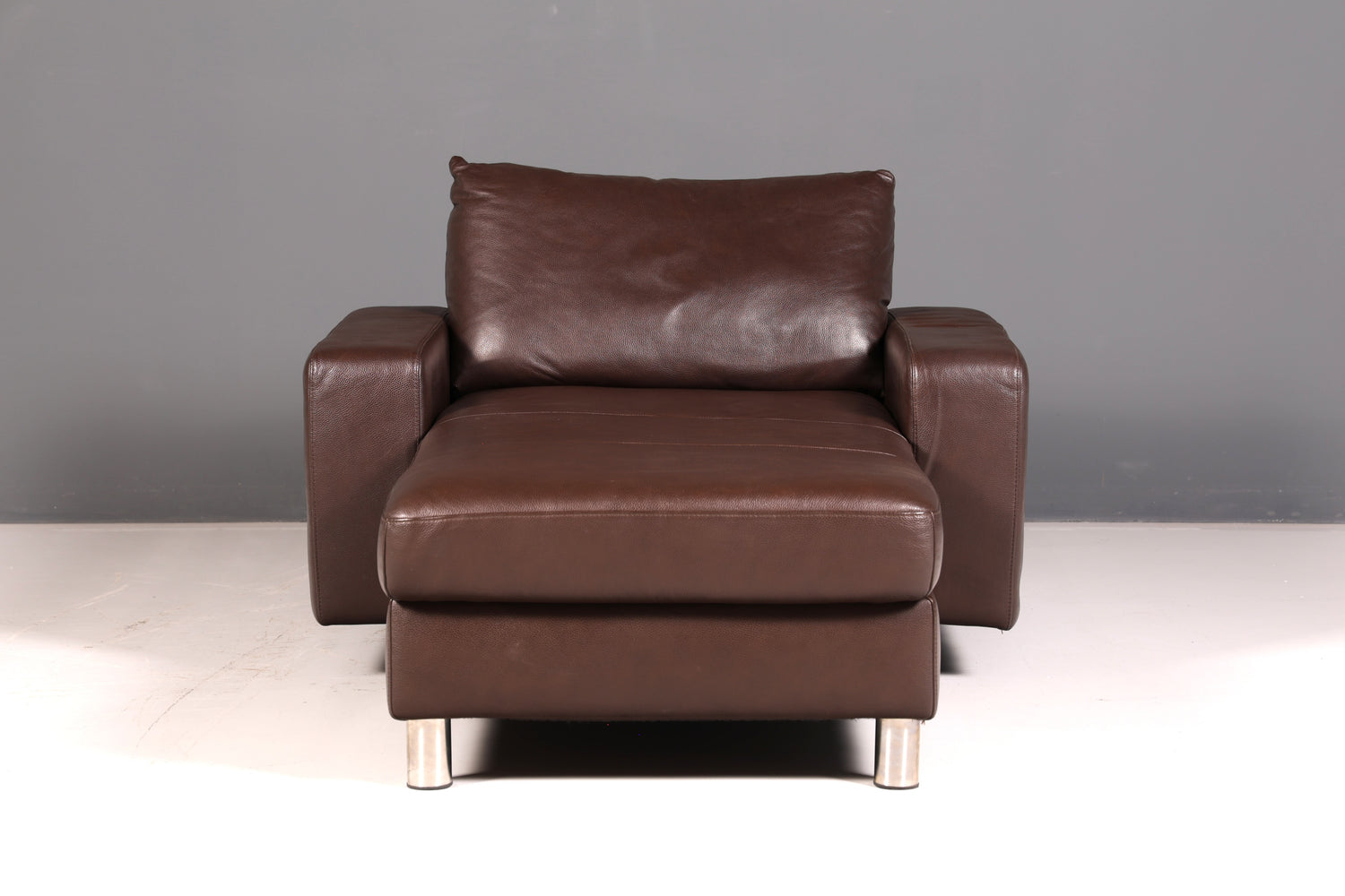 Beautiful Stressless E200 Recamier genuine leather brown chaise longue ottoman leather sofa vintage recliner