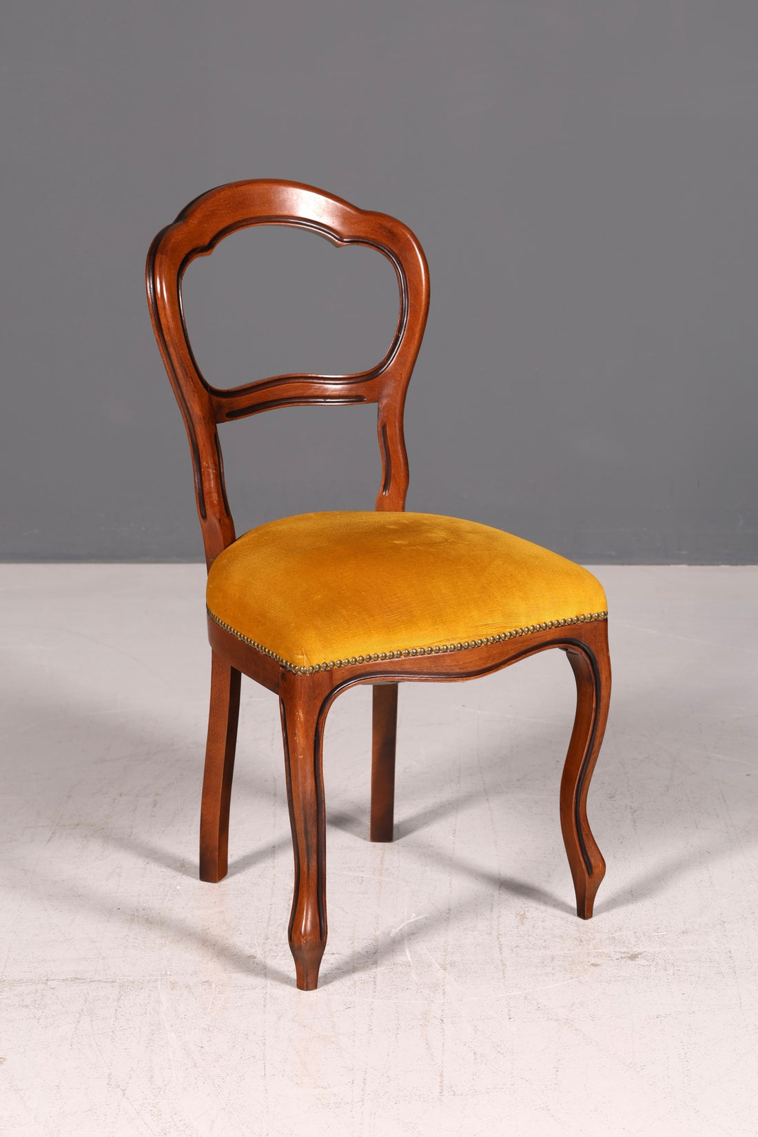 Noble Louis Philippe Chair circa 1880 Antique Biedermeier Walnut Dining Chair Upholstered Chair Secretary Chair Vintage
