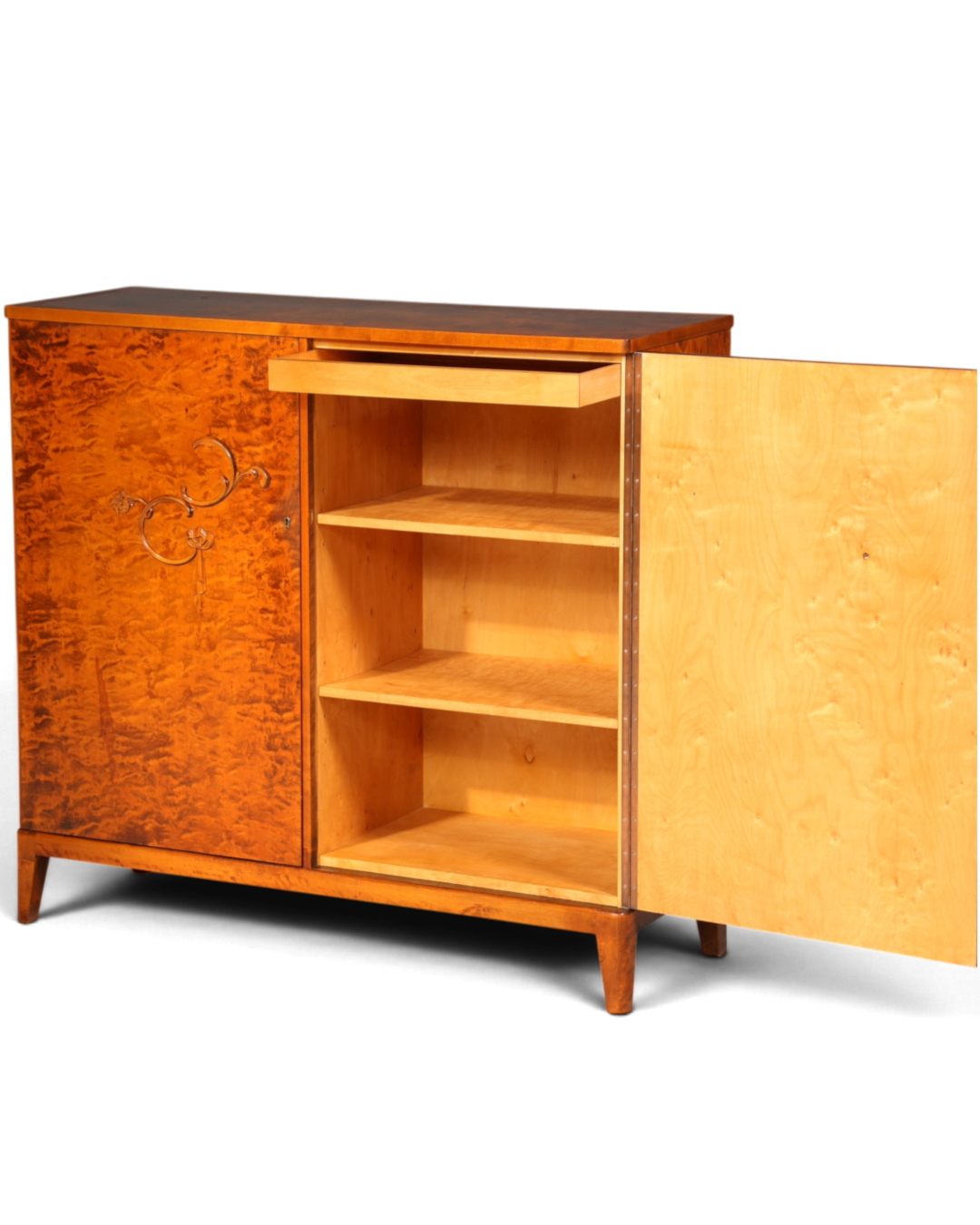 E897 Finish Stilvoller Original Art Deco Schrank Vertiko Kleiderschrank um 1940