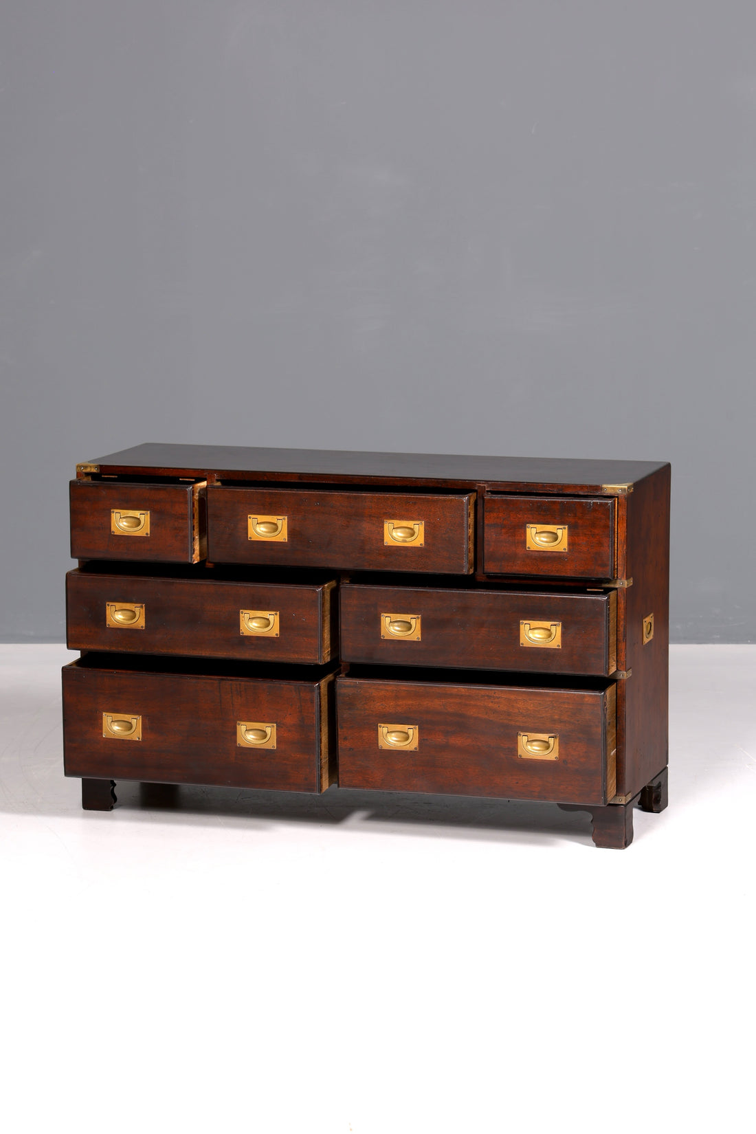 Traumhaftes Maritim Sideboard Englische Schiffs Kommode Englisch Antik Schrank Military Chest