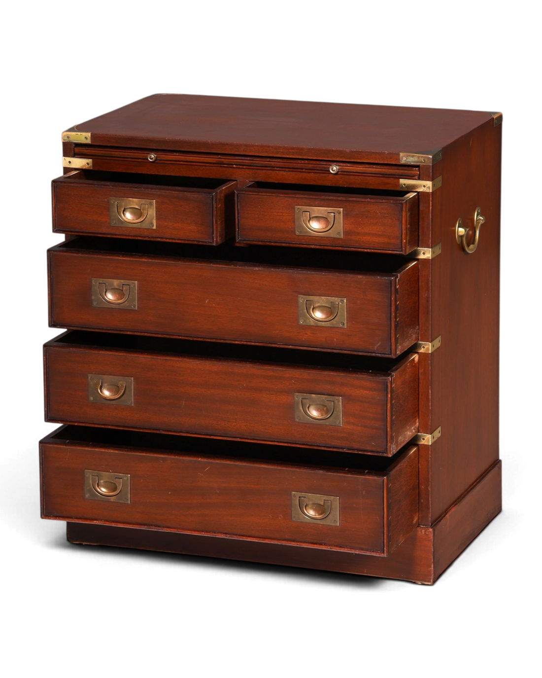 Hauptstadt Möblerei maritime Military Chest Kommode aus massivem Holz mit Messingbeschlägen im englischen Stil