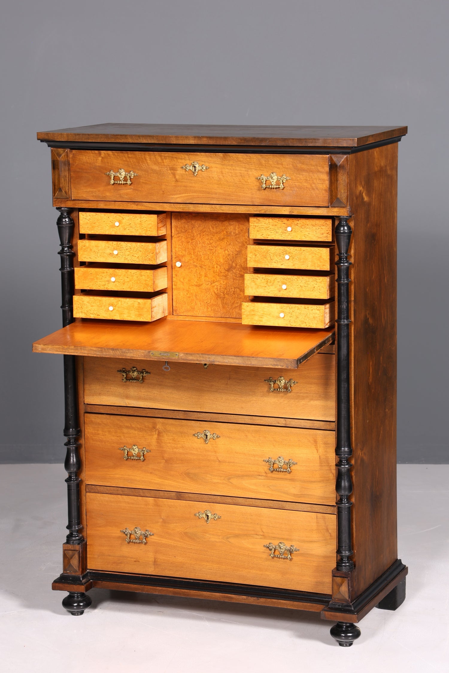 Traumhafter Gründerzeit Sekretär Vertiko Highboard Louis Philippe Kommode um 1880