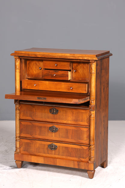 Stilvoller Gründerzeit Sekretär Vertiko Highboard Louis Philippe Kommode Sekretär Schrank um 1880