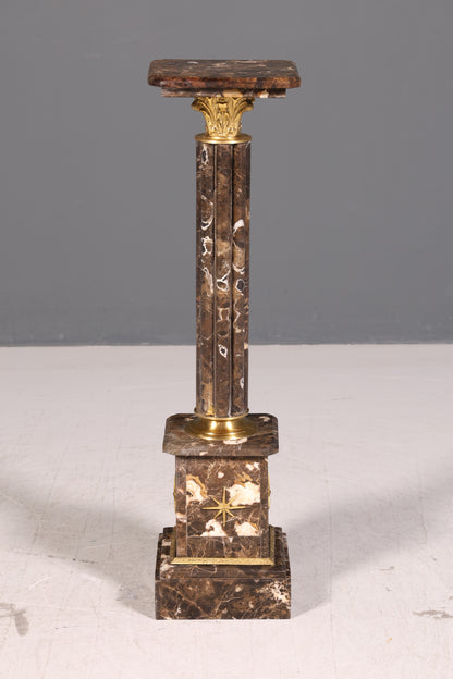 Prächtige Barock Stil Säule Louis XV Marmor Blumensäule Naturstein Sockel Ablage