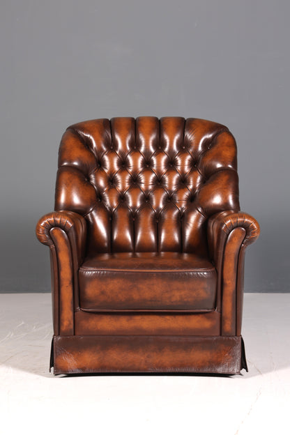 Stilvoller Original Chesterfield Sessel Englischer Armlehnsessel Englisch Herrensessel 2 von 3