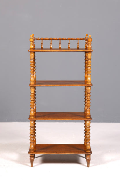 Stilvolle Gründerzeit Etagere Louis Philippe Stil Regal Bücherregal echt Holz Buchablage Bookshelf