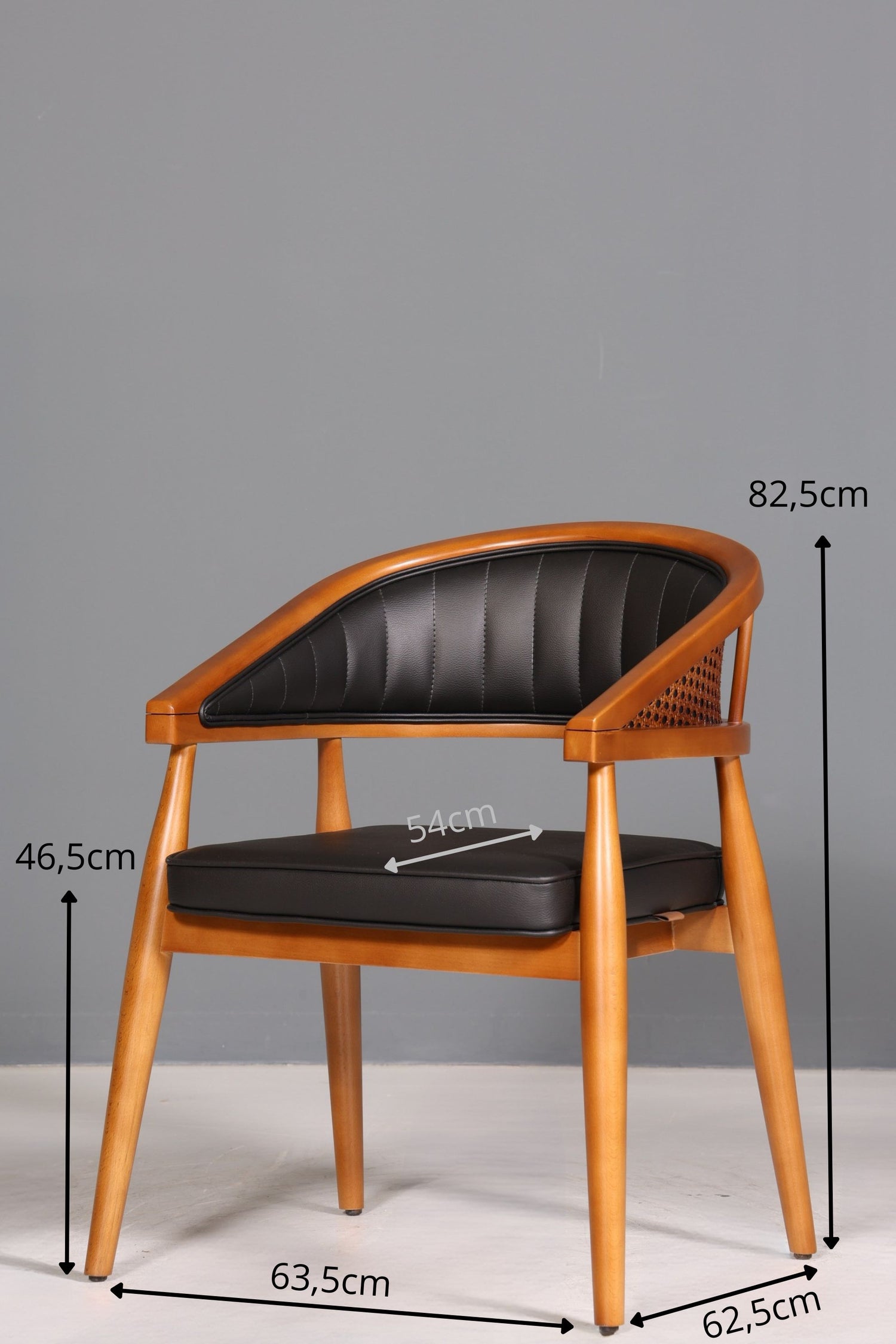 Edler Korbgeflecht Esszimmer Stuhl &quot;Malibu Black Plus&quot; Küchenstuhl Armlehnstuhl Buche Sekretär Stuhl