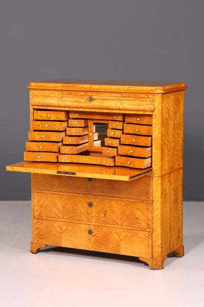 Beeindruckender Biedermeier Sekretär Vertiko Antik Kommode Office Schreibkommode Highboard