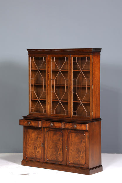 Stilvolle Englische Vitrine Bibliothek Bücherschrank UK Buffet Schrank 60s Jahre