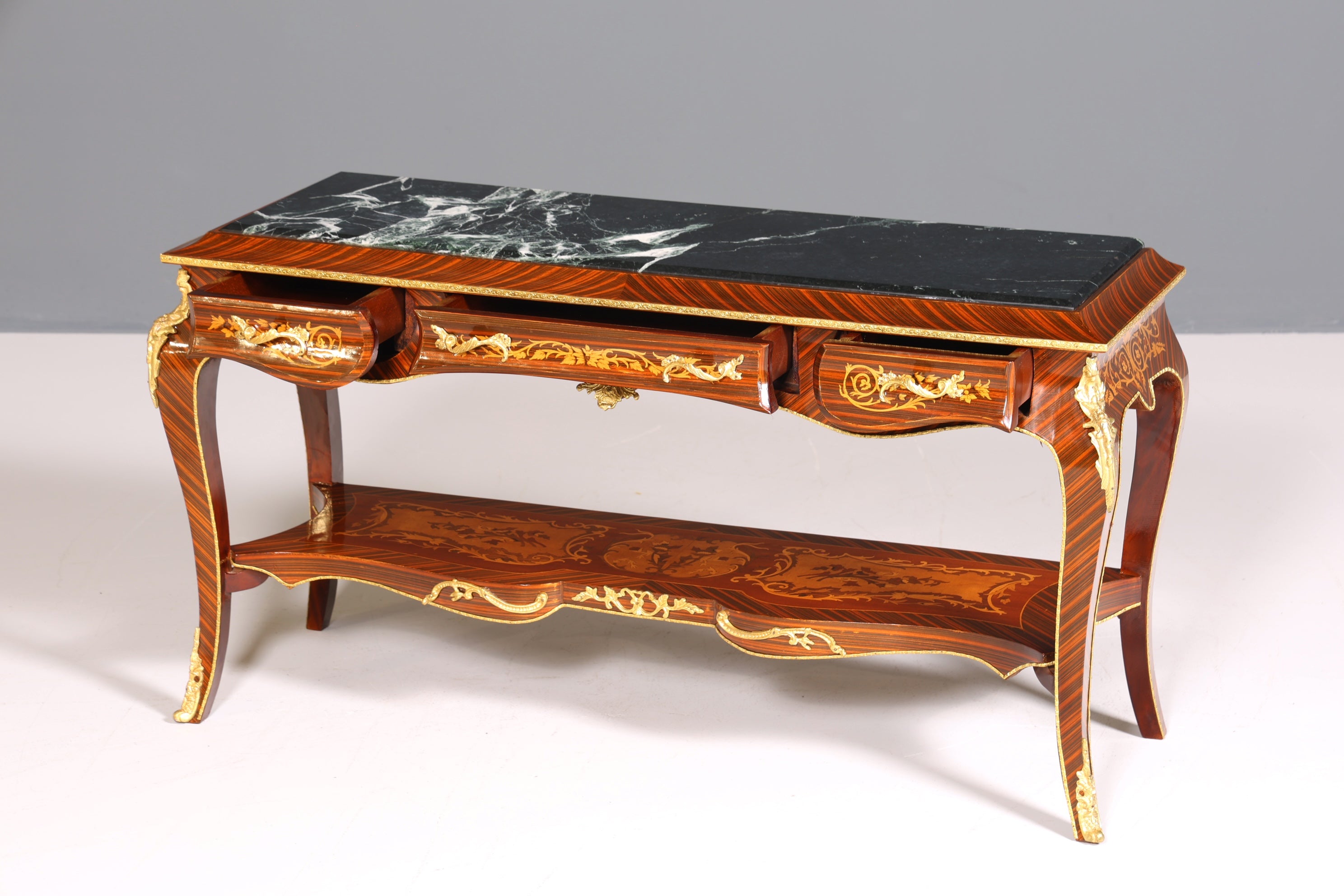 Wunderschöner Barock Stil Konsolen Tisch Marmor Antik Stil Intarsien Konsole