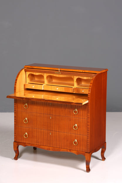 Wunderschöner Mid Century Rollladen Sekretär echt Holz Büro Schrank Vintage Schreibkommode 60s