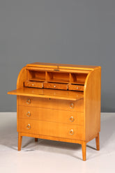 Wunderschöner Mid Century Rollladen Sekretär echt Holz Büro Schrank Retro Schreibkommode