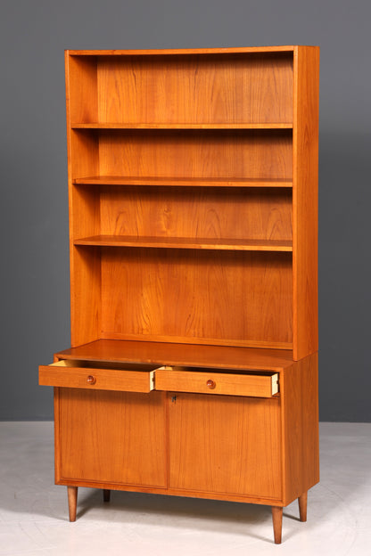 Wunderschönes Mid Century Regal Danish Design Teak Holz Schrank Retro Bücherregal Kommode 1 von 2