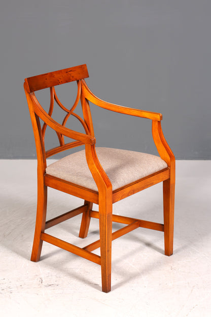 Beautiful Bevan Funell Chair Armchair English Yew Reprodux Antique Secretary Chair UK Upholstered Chair 2 of 2