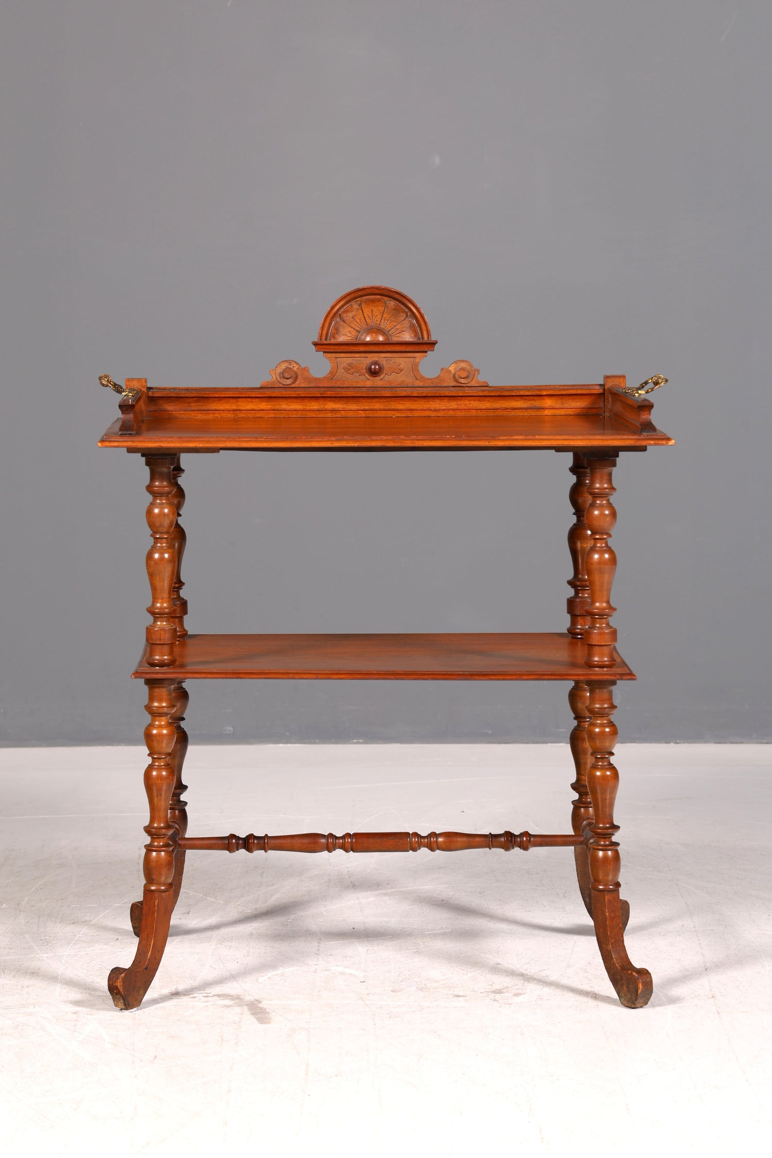 Traumhafte Gründerzeit Etagere Beistelltisch Serviertisch Antik Nussbaum Ablagetisch Etagentisch Vintage um 1890