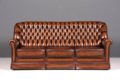 Wunderschönes Original Chesterfield Sofa 3- Sitzer echt Leder Couch Englisch