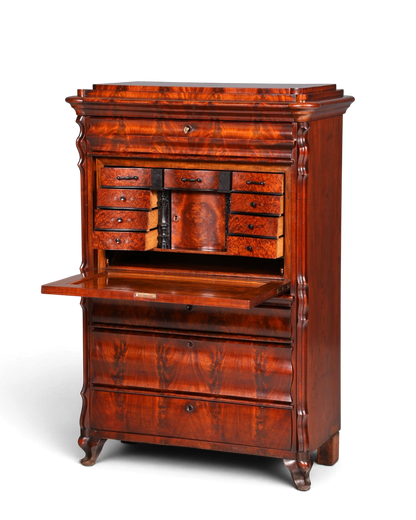 Wunderschöner Louis Philippe Sekretär Vertiko Highboard Schreibsekretär Biedermeier Massivholz um 1880