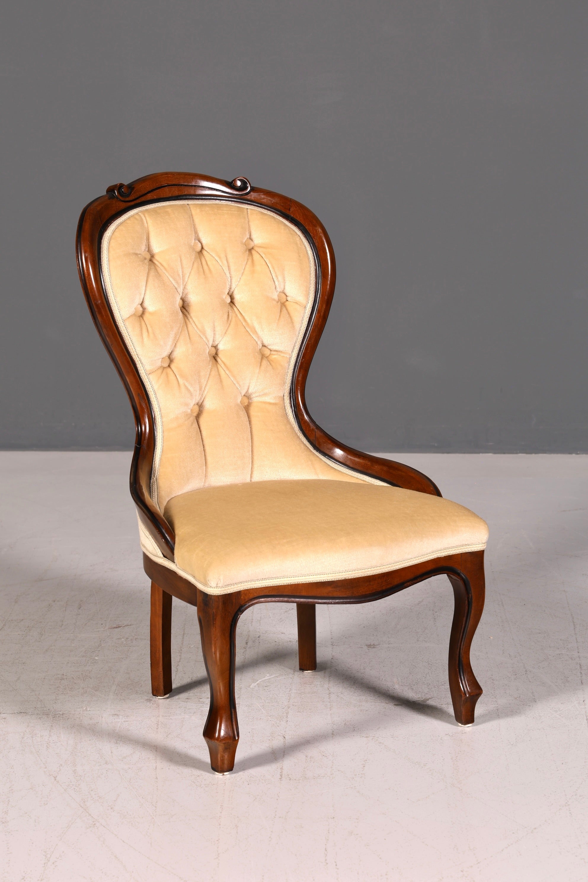 Wunderschöner Louis Philippe Stuhl Antik Chippendale Sekretär Stuhl Polsterstuhl Echt Holz Esszimmerstuhl Vintage