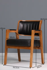 Edler Armlehnstuhl "LIMA" Esszimmerstuhl mit Korbgeflecht Schwarz Leder Armlehnstuhl Küchenstuhl Polsterstuhl