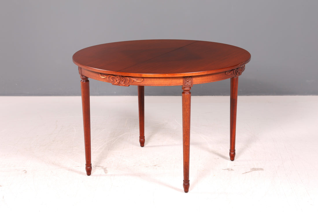 Beautiful Round Table in Gustavian Style Extendable Dining Table Kitchen Table Antique Dining Room Vintage