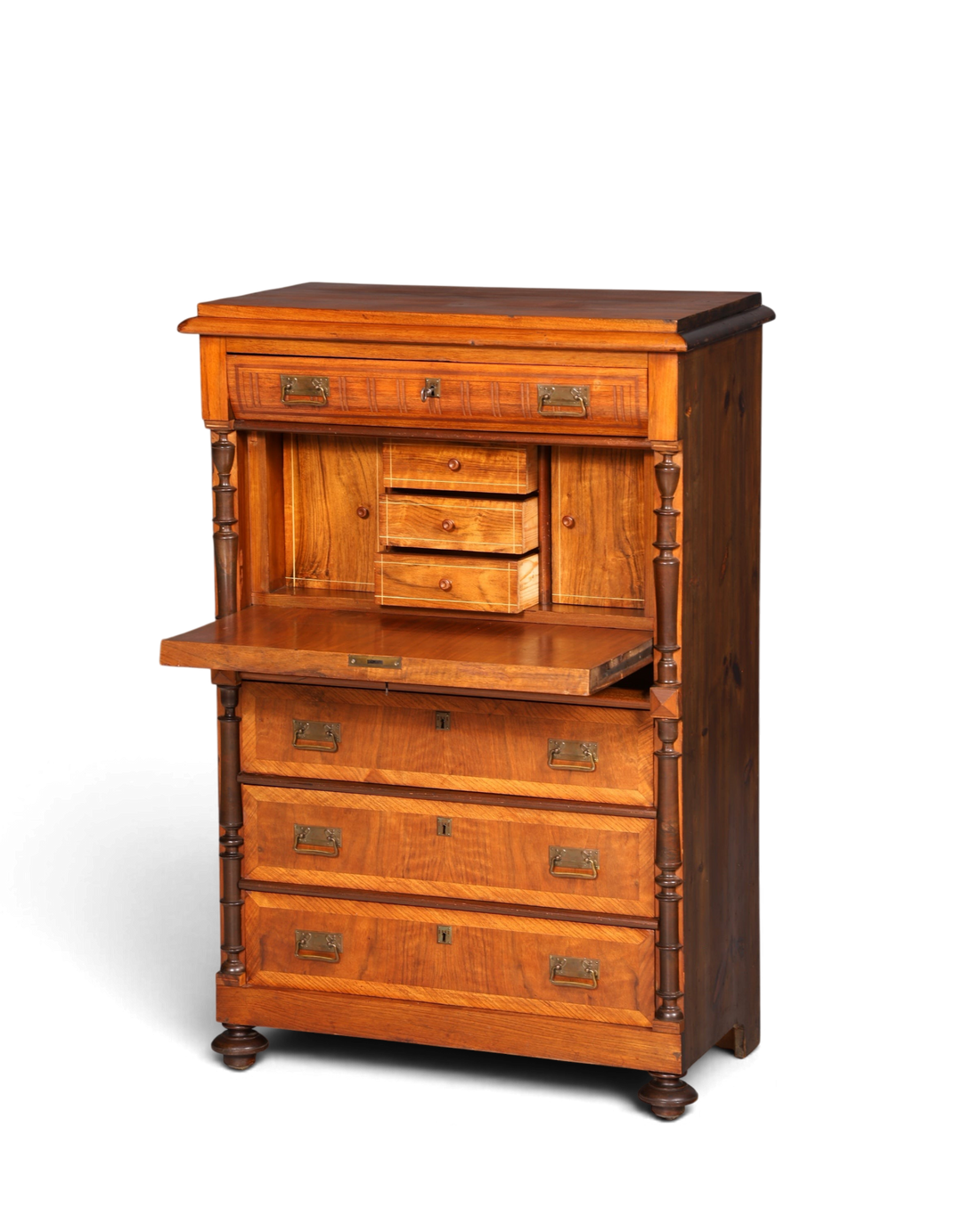 Traumhafter Gründerzeit Sekretär Jugendstil Kommode Antik Schubladenkommode Vertiko Highboard