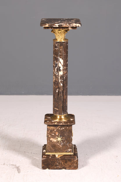 Wunderschöne Barock Stil Säule Louis XV Marmor Blumensäule Naturstein Sockel Ablage