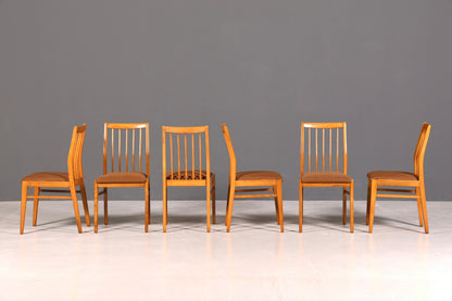 G228 Finish 6x Schlichte Mid Century Stühle Retro Stuhlset Danish Design Küchenstühle Esszimmer Stühle (Kopie)