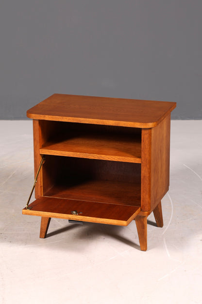 Schlichte Mid Century Kommode Vintage Klappschränkchen Danish Design Nachttisch 1 von 2