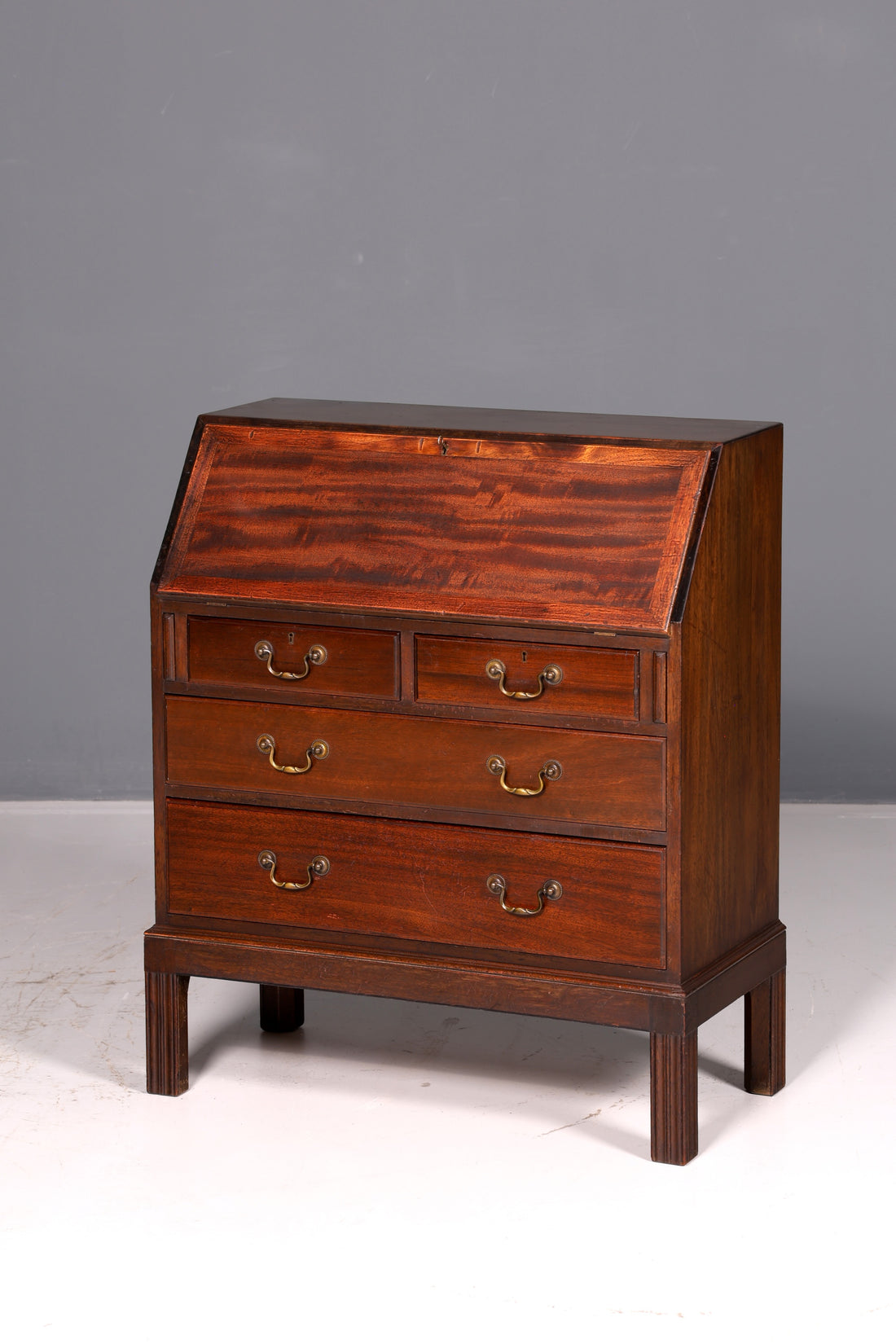Beautiful English secretary desk Writing cabinet Solid wood Desk cabinet Office Antique Vintage