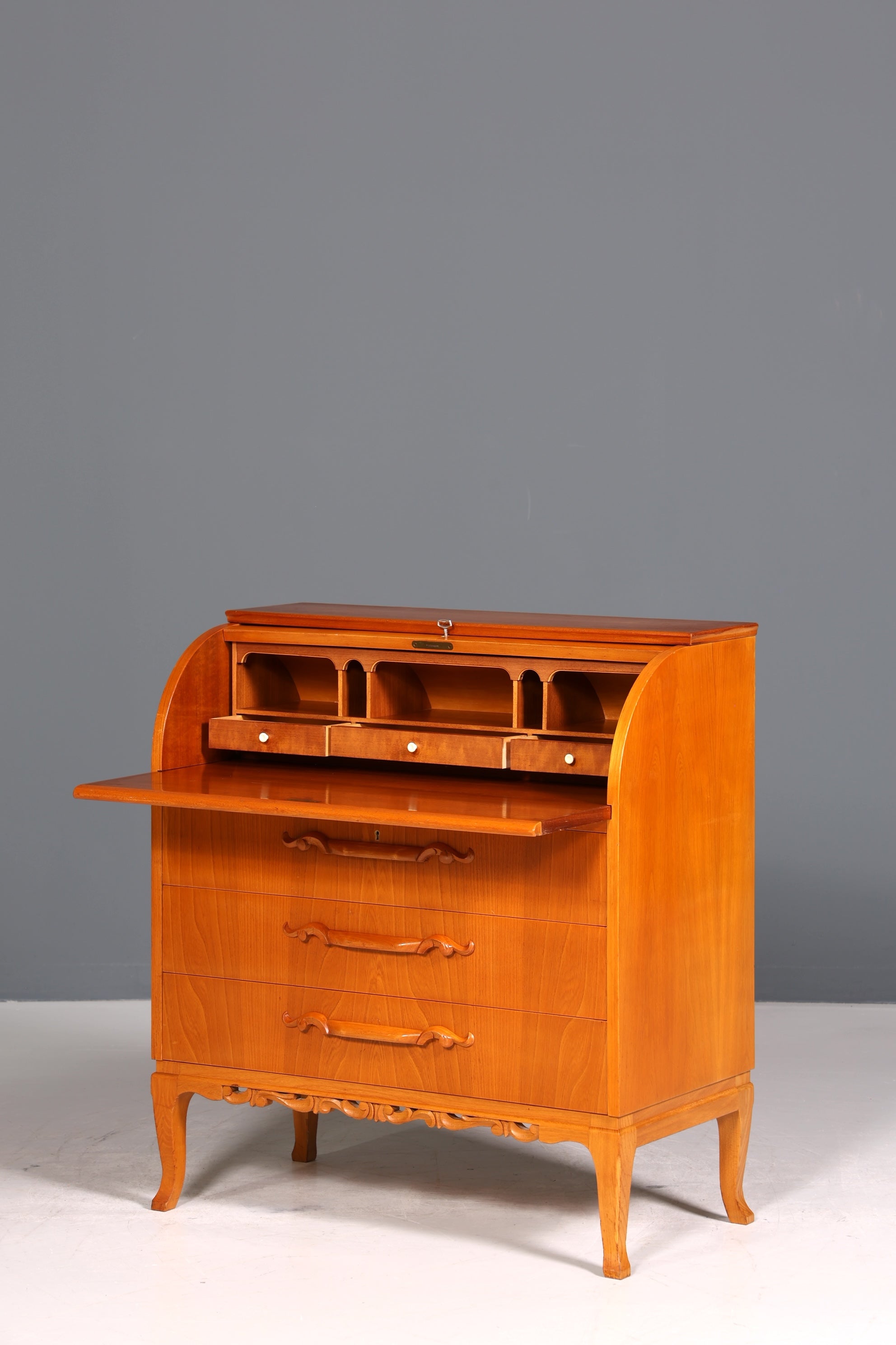 Stilvoller Sekretär um 1930 Büro Kommode echt Holz Sekretär Schreibtisch Kommode