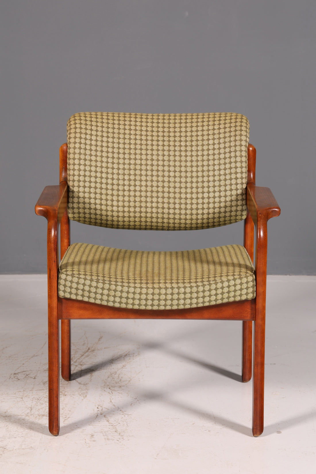 Elegant mid-century armchair, secretary chair, chair, retro armchair, wooden armchair, vintage 5 of 5