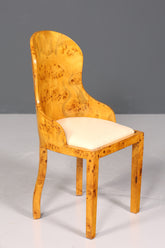 Stilvoller Art Deco Design Stuhl Biedermeier Stil Sekretär Stuhl Birke Esszimmer Stuhl 2 von 4