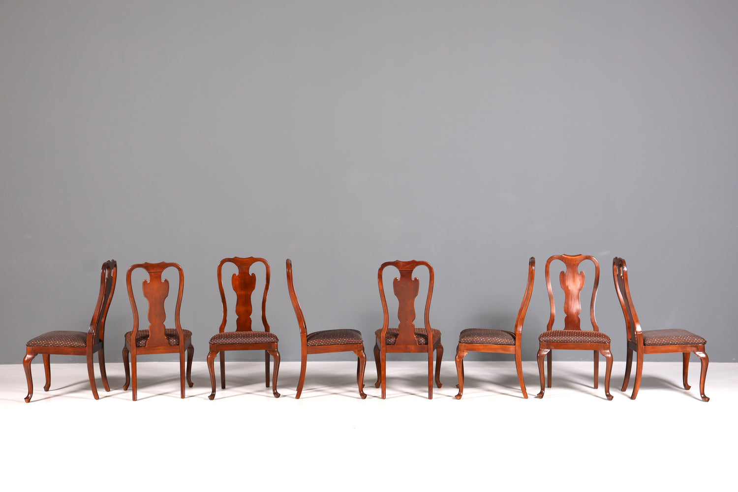 8x Edle Drexel Heritage Stühle Amerikanisch USA Chippendale Stil Stuhlset Küchenstuhl Set Esszimmer Stühle