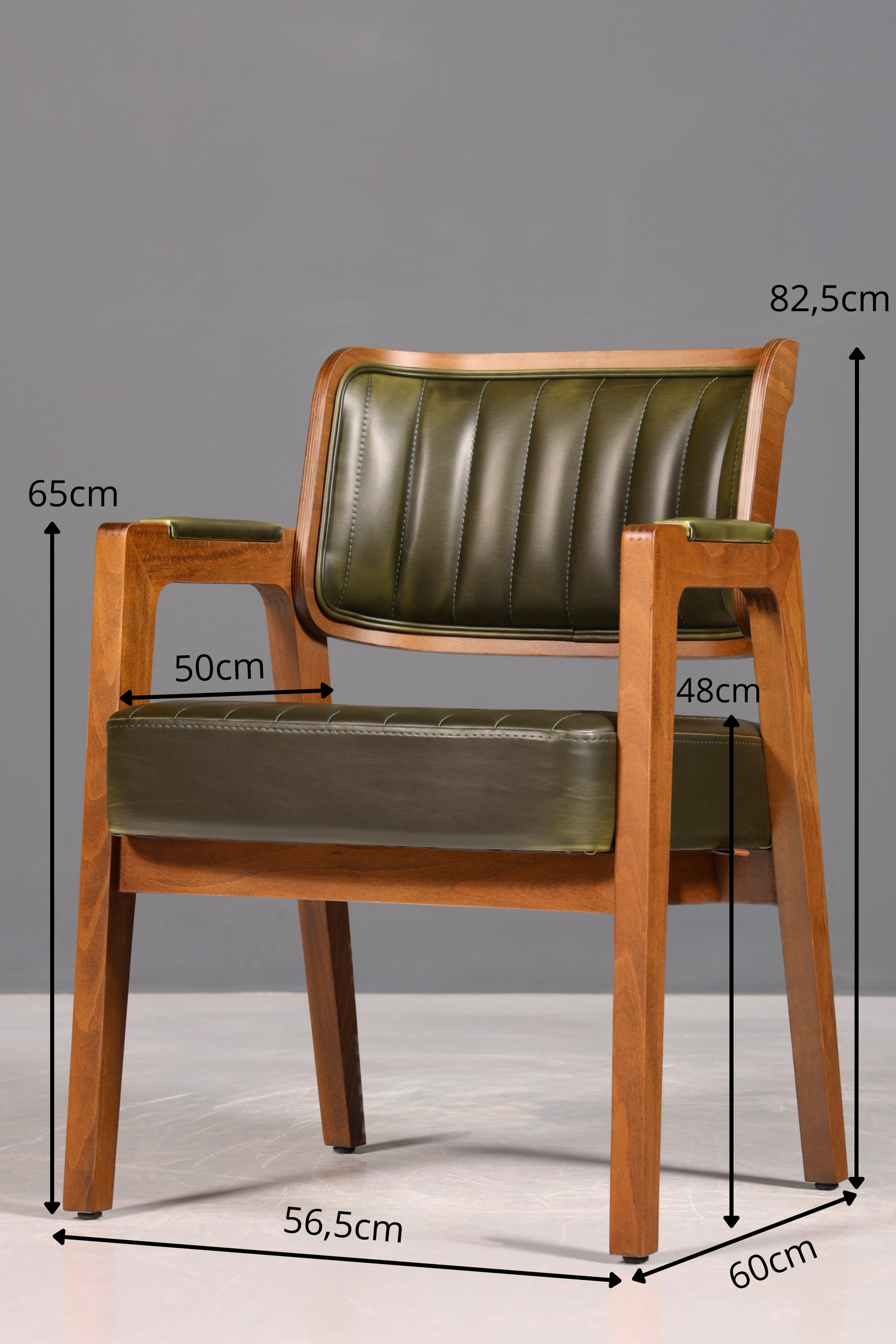 Noble armchair "Lima" dining room chair with wickerwork in green kitchen chair armchair