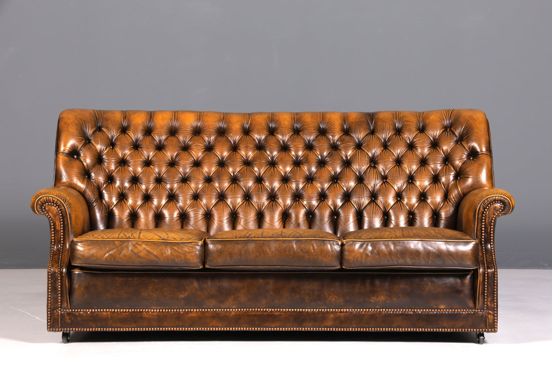 Stilvolles Original Chesterfield Sofa 3-Sitzer Couch England Polstersofa
