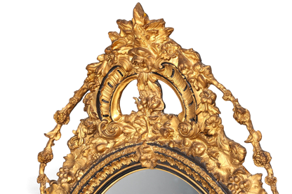 Wunderschöner Original Barock Wandspiegel Antik Stil Spiegel Flurspiegel Ornamenten dekorativer Spiegel um 1860
