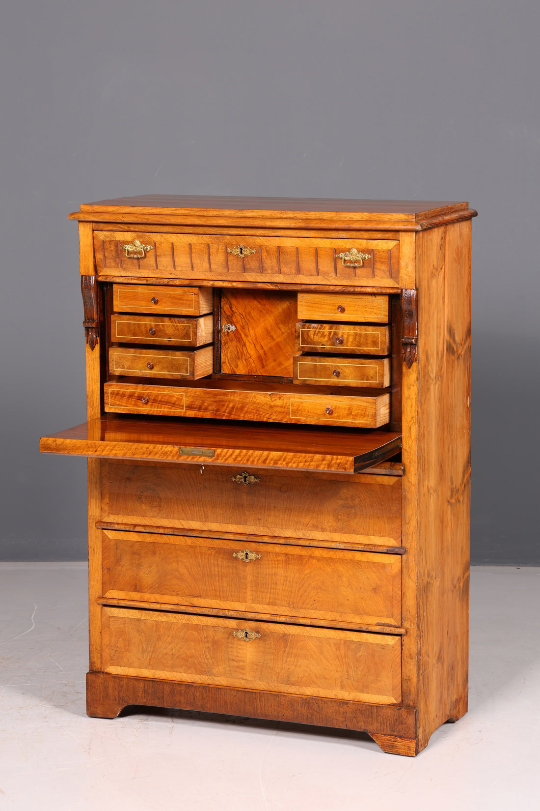 Beautiful Gründerzeit Secretary Desk, Art Nouveau Chest of Drawers, Antique Vertiko, Vintage