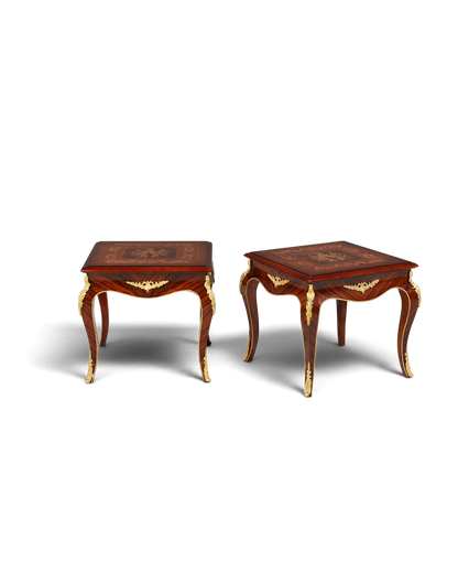 2x Traumhafte Barock Stil Louis XV Couchtische Antik Stil Ablagetische