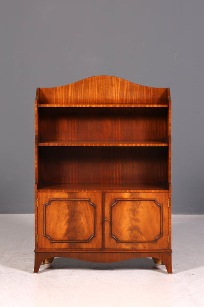 Wunderschönes Englisches Bücherregal Bevan Funnell Reprodux Mahagoni Regal mit Türfach 60s Standregal Bücherschrank