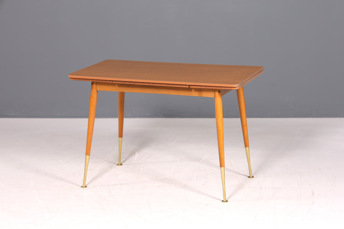 F964 Finish Wunderschöner Mid Century Küchentisch Vintage Tisch ausziehbar und höhenverstellbar