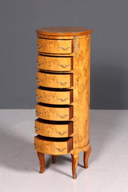 Traumhafte Barock Stil Kommode Antik Stil Louis XV Vertiko Birke Highboard Schubladenkommode